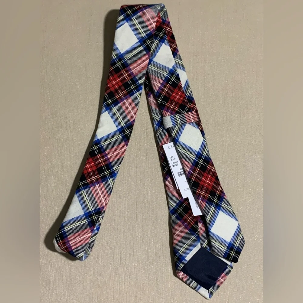J. Crew Crewcuts Tartan Tie 100% Cotton 52”L NEW 2.5”
